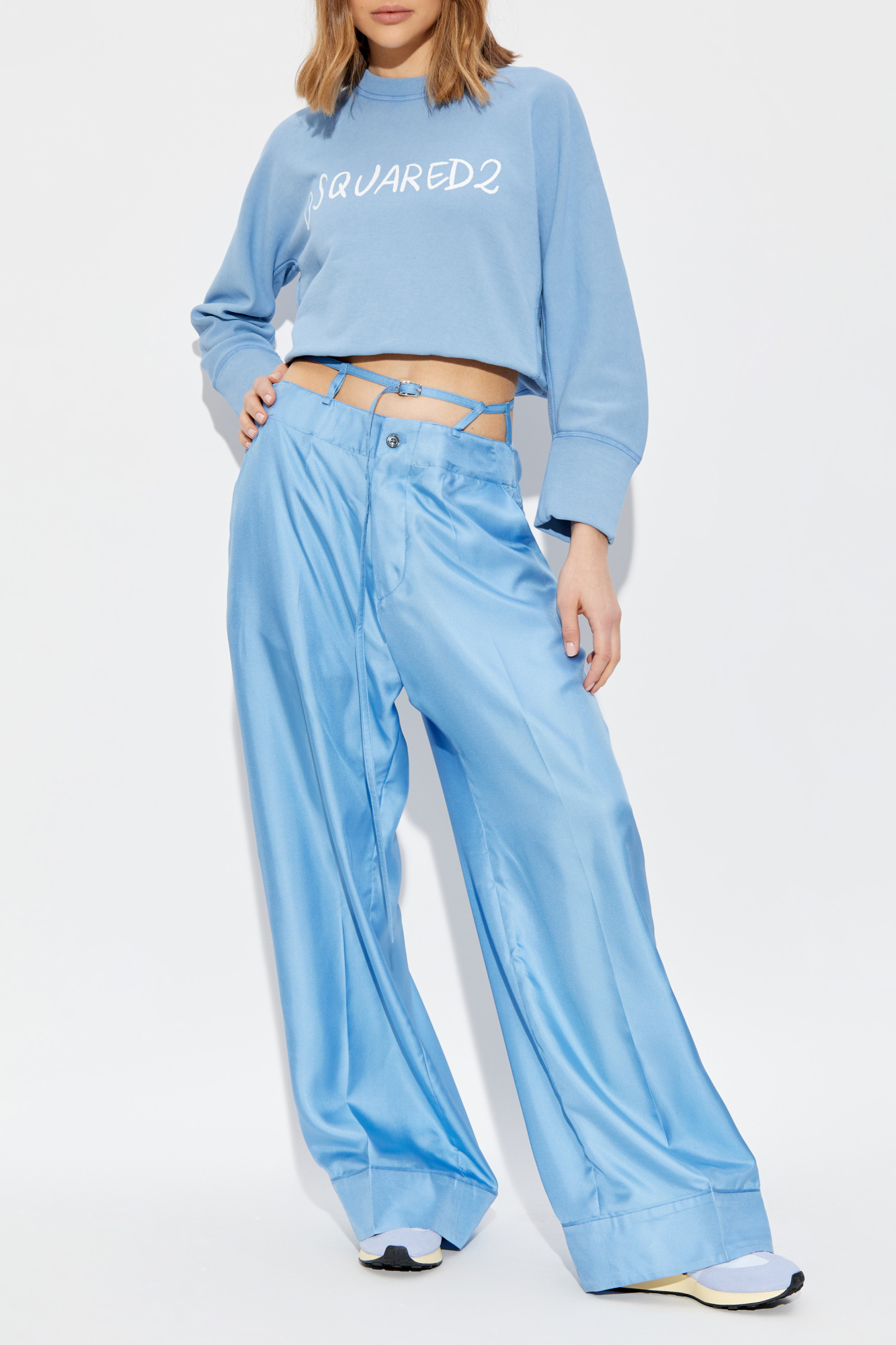 パンツ Dsquared2 Silk And Cotton Blend Trousers With Ironed Crease S74KB0972S40320900G1.jpg?sw=